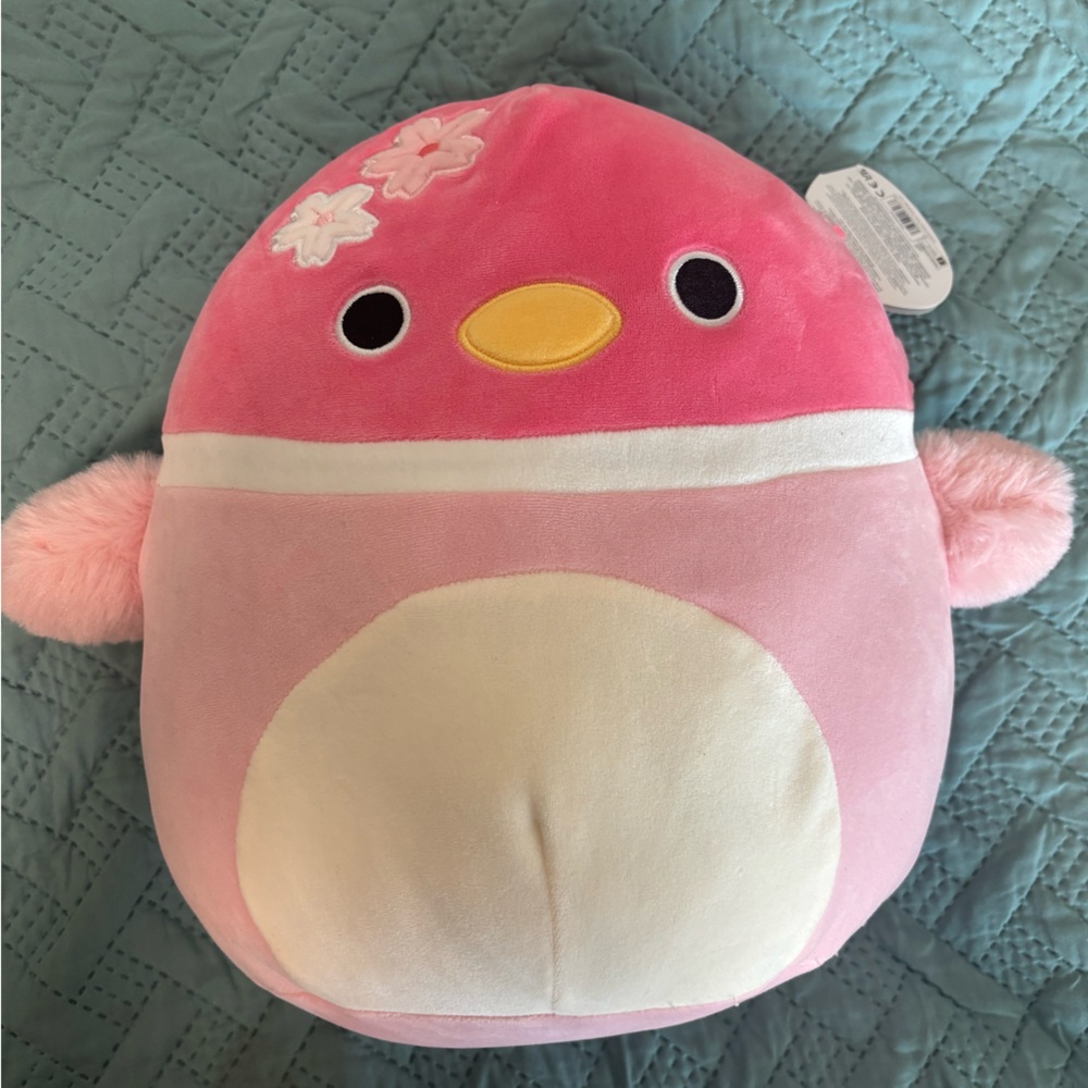 Squishmallows Pink and Cream Bird Plush